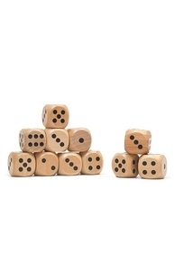 Кости игральные, 2.5 х 2.5 см, деревянные 2463616