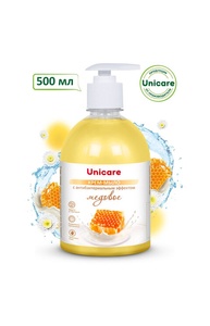 Мыло-крем жидкое 500мл UNICARE "Медовое" с антибактериальным эффектом