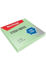 Блок самоклеящийся 75*75мм 100л "Ultra Sticky" пастель зеленый