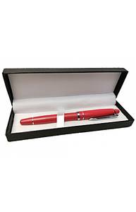 Ручка гелевая подарочная "Aqua" черная, металлический красный корпус