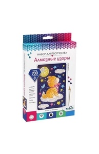 Алмазные узоры. Котик на облачке. 10*15см Арт.06416