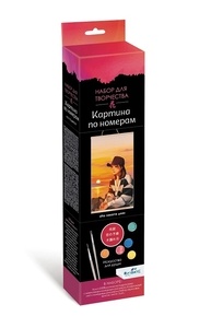 Холст с красками 30х50см ПАННО. Аниме. На закате дня Арт.07834