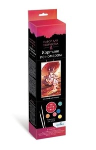 Холст с красками 30х50см ПАННО. Аниме. Осенний дух кицунэ Арт.07838
