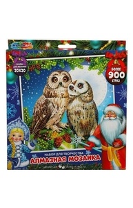 НГ Алмазная мозаика 20х20см Новый год. Совы