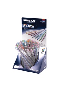 Ручка шариковая "My-Tech Colored" 0,7мм. масляная, палитра ярких цветов АССОРТИ