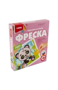 Фреска. Картина из песка "Мишка панда"